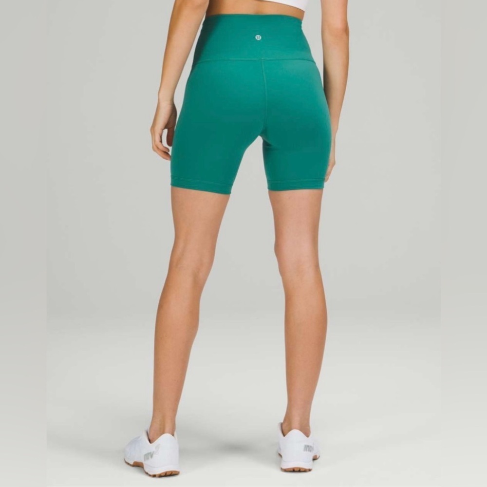 Lululemon Wunder Train High-Rise Short 6" in Teal Lagoon